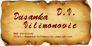 Dušanka Vilimonović vizit kartica